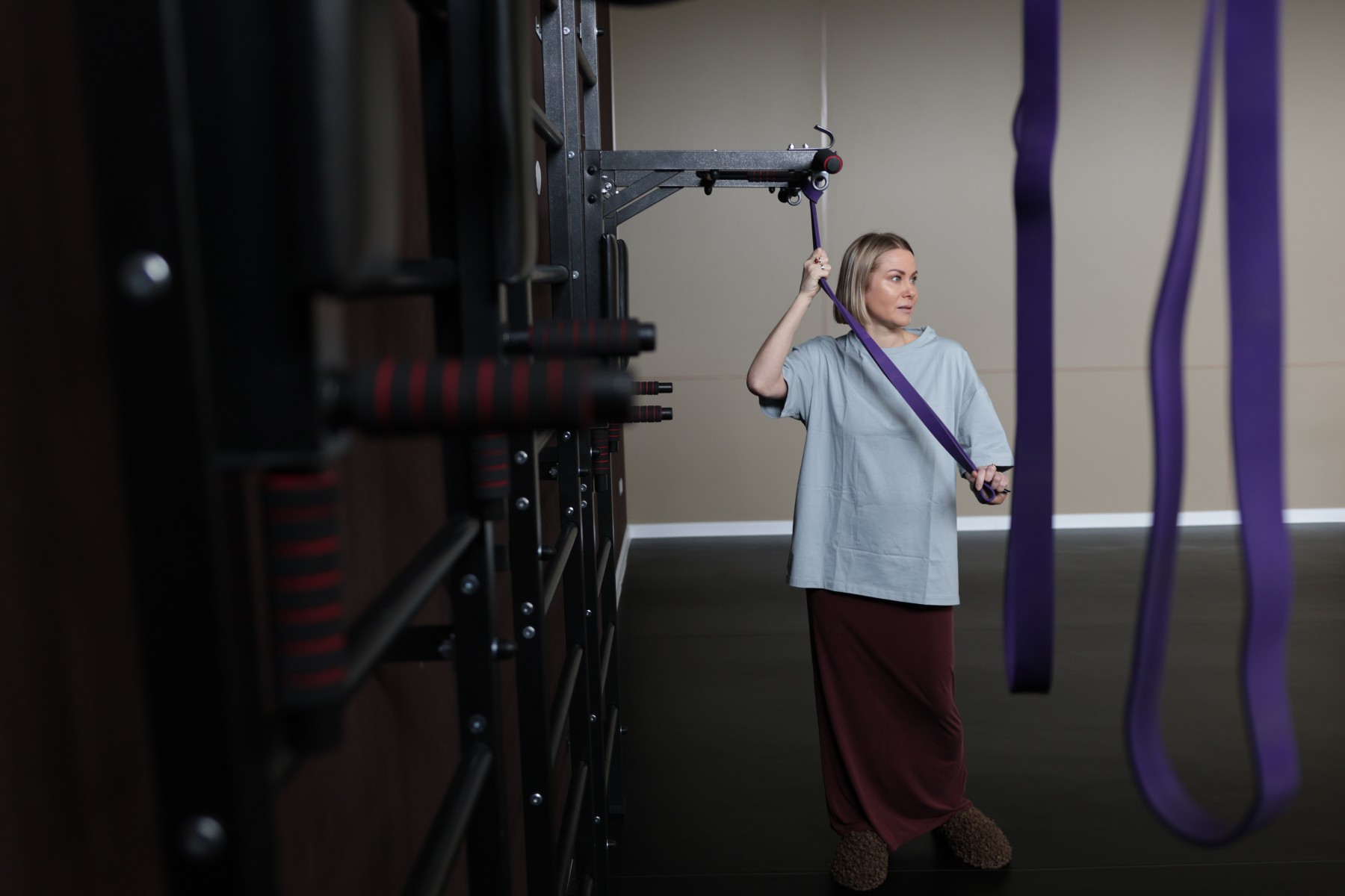 Новый зал для йоги и гимнастики на репетиционной базе. Здесь преподает и сама Ксения Каплун. Фото Владимира Коцюбы-Белых