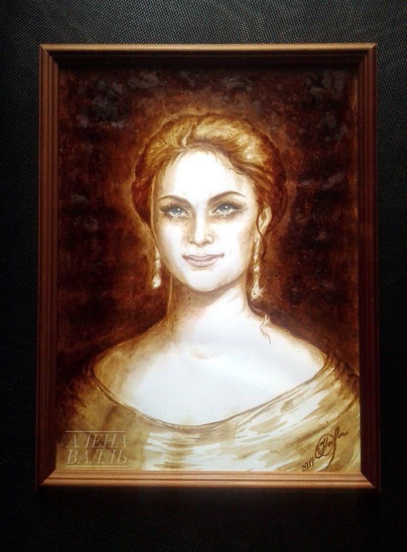 Кофейный портрет горожанки Марины. Фото предоставлено Аленой Валль
