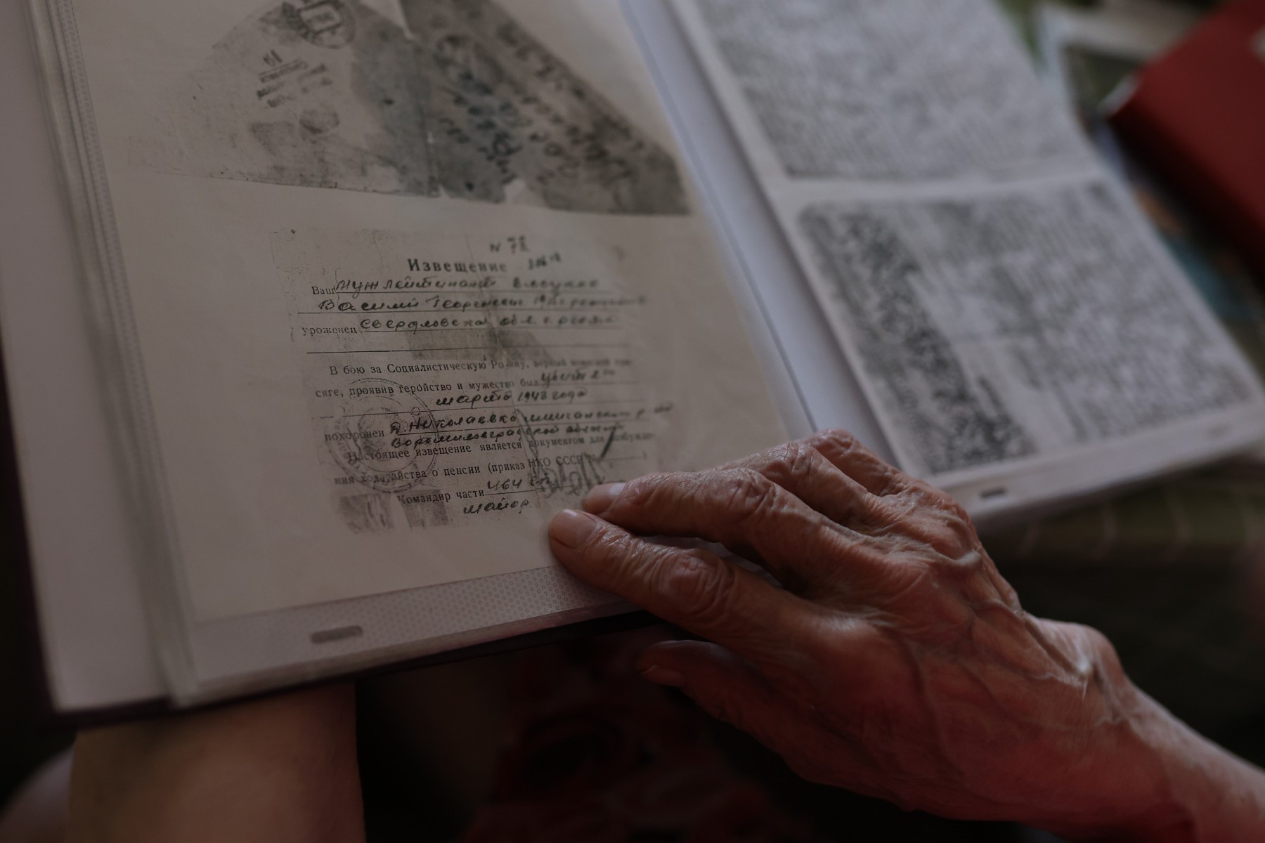 В семье Эммы Чадовой есть «книга памяти», в которой хранятся фотографии, документы и пожелтевшие письма с фронта. Фото Владимира Коцюбы-Белых