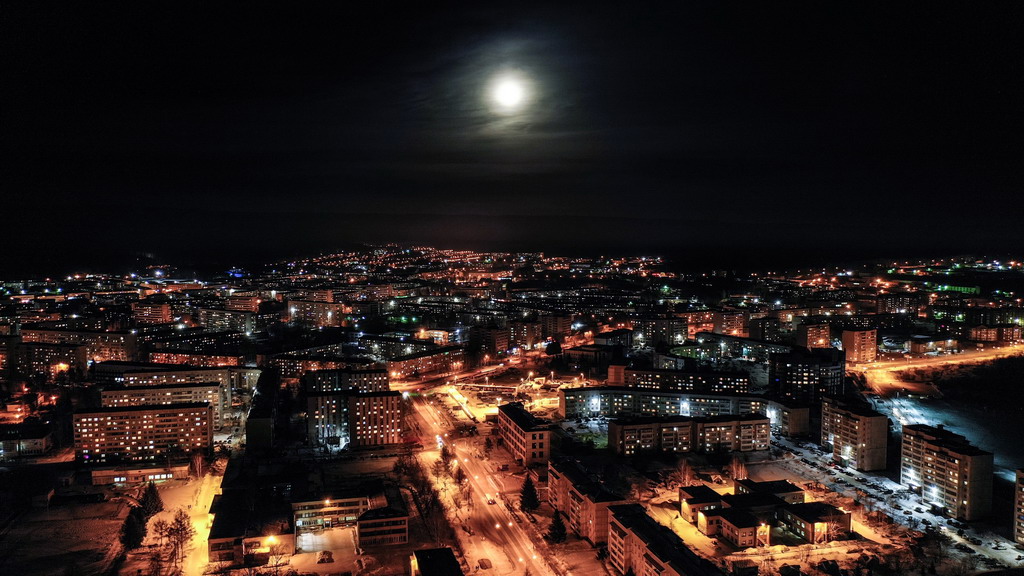 Ночной Зеленогорск. Фото предоставлено героем публикации