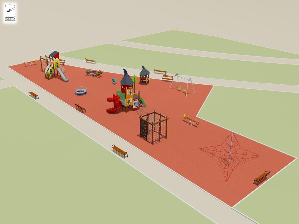 Вот так будет выглядеть будущая детская площадка. Эскиз предоставлен Управлением городского хозяйства.