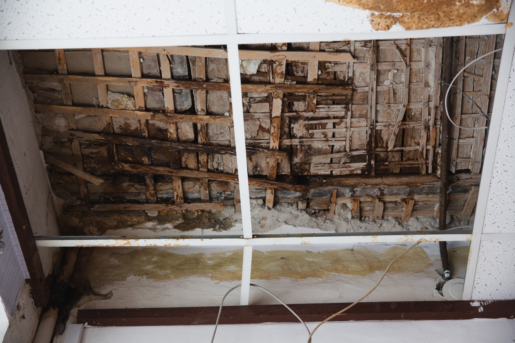 Вот так сегодня выглядят все перекрытия гимназии // Фото Владимира Коцюбы-Белых